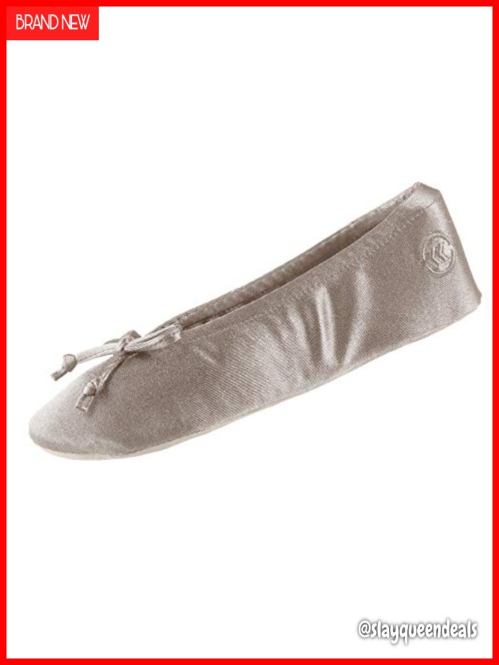 Stretch Satin Ballerina Slippers Bow Tie Leather Sole